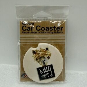 CounterArt Mug Shot Absorbent Stoneware Car Coaster Made in USA